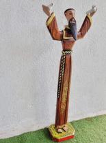 Escultura são francisco de assis 66cm madeira Escultura são francisco de assis 66cm madeira