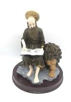Escultura São Jerônimo 18 cm (sentado) resina