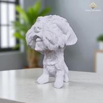 Escultura Shih Tzu Gesso 22 Cm Ideal para Artesanato ou Presente AVB DECOR Escultura Shih Tzu Gesso 22 Cm Ideal para Artesanato ou Presente AVB DECOR