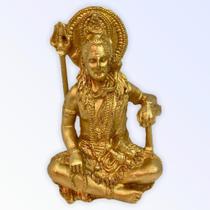 Escultura Shiva Meditando Dourado 12 cm em resina 47451