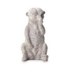 Escultura suricato em cimento 20x10x9