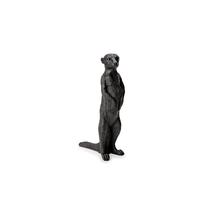 Escultura suricato em polirresina 30cm preto