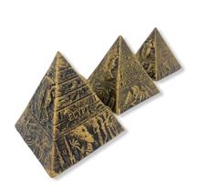 Escultura Trio De Pirâmides Egípcias Em Resina 7,5 Cm - Bialluz Presentes