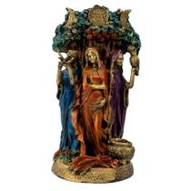 Escultura Tríplice Deusas Hécate Fortuna Wicca 26 Cm Resina
