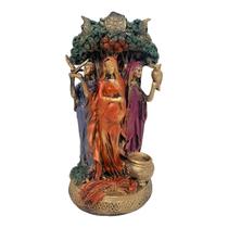 Escultura Tríplice Deusas Hécate Fortuna Wicca 26 Cm Resina - Lua Mística - 100% Original - Loja Oficial