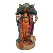 Escultura Tríplice Deusas Hécate Fortuna Wicca 26 Cm Resina