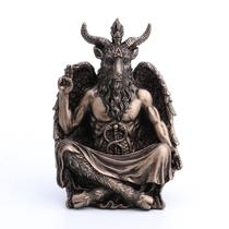 Escultura Veronese Design Baphomet, pose de meditação sentada