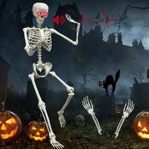 Escultura WODMAZ 165 cm de esqueleto de Halloween com som e luzes