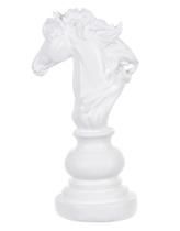 ESCULTURA XADREZ CAVALO (BRANCO) 27cm DECOR POLIRESINA