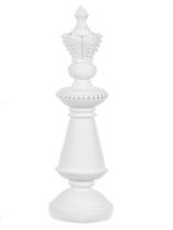 ESCULTURA XADREZ RAINHA (BRANCO) 34cm DECOR POLIRESINA