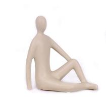 Escultura Yoga Bege 16x17Cm