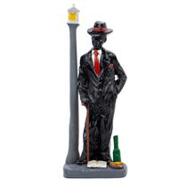 Escultura Zé Pelintra Pretinho no Poste 18 cm Resina