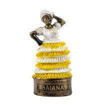 Esculturas Baianas 10cm Dourada Envelhecida Vintage