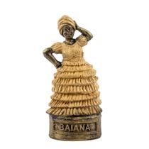 Esculturas Orixás Baianas 10Cm Dourada Envelhecida Vintage