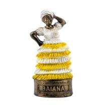 Esculturas Orixás Baianas 10Cm Dourada Envelhecida Vintage