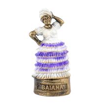 Esculturas Orixás Baianas 10Cm Dourada Envelhecida Vintage