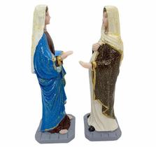 Esculturas Santas Visitação Peça Dupla Isabel E Maria 19 Cm - Bialluz Presentes