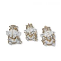 Esculturas Trio Ganeshas Cego. Surdo E Mudo 8 Cm Em Resina