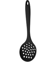 Escumadeira 28cm Silicone Preto Mimo Style