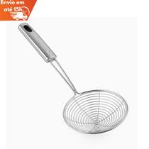 Escumadeira Aço Inox 14cm Resistente Para Fritura Cozinha Pastel Batata Escumadeira Aço Inox 14cm Resistente Para Fritura Cozinha Pastel Batata