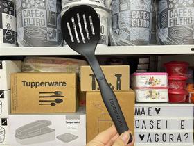 Escumadeira Compact Preta Tupperware - Utensílio de Cozinha