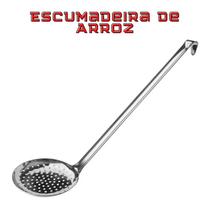 Escumadeira de Inox para Arroz 33cm Reforçada - 123ÚTIL