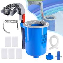 Escumadeira de piscina MUWOOB Above Ground com 5 meias, mangueira e cesta Escumadeira de piscina MUWOOB Above Ground com 5 meias, mangueira e cesta