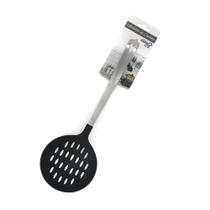 Escumadeira de Plástico Grande com Cabo de Metal Frituras Pegador Kit Utensílios de Cozinha Peneira Resistente 36cm Escumadeira de Plástico Grande com Cabo de Metal Frituras Pegador Kit Utensílios de Cozinha Peneira Resistente 36cm