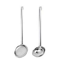 Escumadeira e Concha Inox Utensilios Buffet Restaurante 50cm