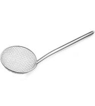 Escumadeira Para Fritura 14cm Diâmetro Por 36,5cm De Comprimento Aço Inox