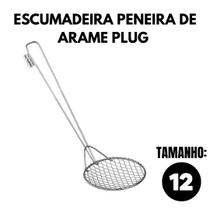 Escumadeira Peneira De Arame Plug Tam. 12 Escumadeira Peneira De Arame Plug Tam. 12