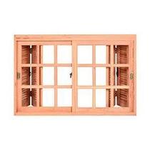 Eses Janela Veneziana Pantográfica p/ Vidro Quadriculado em Angelim 100x120 Linha Gold Eses Janela Veneziana Pantográfica p/ Vidro Quadriculado em Angelim 100x120 Linha Gold