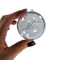 Esfera 6cm Transparente Ideal Para Decorar Presentear Mães