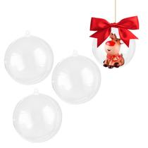 Esfera Acrílico Incolor Decoração Natal 7Cm C/20 Esfera Acrílico Incolor Decoração Natal 7Cm C/20