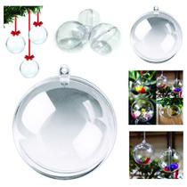 Esfera Bola Natalina Acrílica Personalizável Transp. de 6,5 cm - c/ 50 unid. mais bolinha de Neve Esfera Bola Natalina Acrílica Personalizável Transp. de 6,5 cm - c/ 50 unid. mais bolinha de Neve