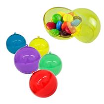 Esfera Colorida Acrílico Enfeite Natal 6,5Cm C/15 Esfera Colorida Acrílico Enfeite Natal 6,5Cm C/15