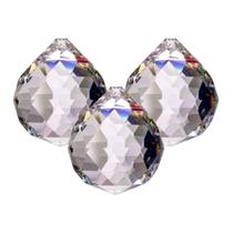 Esfera Cristal Modelo Asfour 40mm 4cm 2pçs Multifacetada Feng Shui 170g - Macall