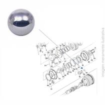 Esfera de aço do movimento de parada da travete série 1850 - b1253-980-000