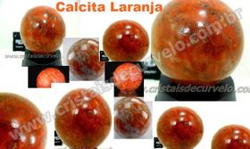 Esfera de Calcita Laranja - Pacote com 5kg de Pedras Naturais para Atacado