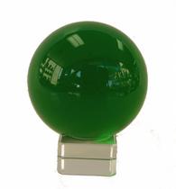 Esfera de Cristal Feng Shui Import Verde com Suporte 6 cm Esfera de Cristal Feng Shui Import Verde com Suporte 6 cm