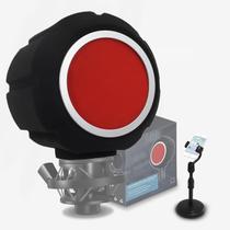 Esfera de isolamento de microfone com potência de 4,5 a 6 cm com filtro pop Esfera de isolamento de microfone com potência de 4,5 a 6 cm com filtro pop