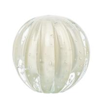Esfera em Murano Decorativo Dear Marfim Cristais Tavares 12x12cm
