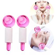 Esfera Gelada Vidro Massageador Facial E Corporal