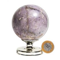 Esfera Lepidolita Roxa com Moscovita Incrustada Cod 119078