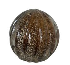 Esfera Murano Marrom com Dourado Tamanho G 12 x 12 cm Casa Del Grande