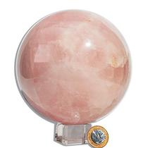 Esfera Quartzo Cristal Rosa Pedra 16,5cm 5,49Kg Classe B