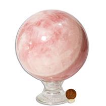 Esfera Quartzo Rosa Grande Pedra Natural Classe A 13cm 3,1Kg