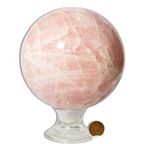 Esfera Quartzo Rosa Grande Pedra Natural Classe B 13cm 3Kg