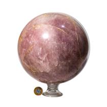 Esfera Quartzo Rosa Pedra Bola Natural 16 Kg 22,8cm Classe C