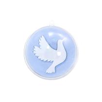 Esfera Redonda Acrílica 5cm Com Espírito Santo - Pacote Com 10 Unidades Esfera Redonda Acrílica 5cm Com Espírito Santo - Pacote Com 10 Unidades